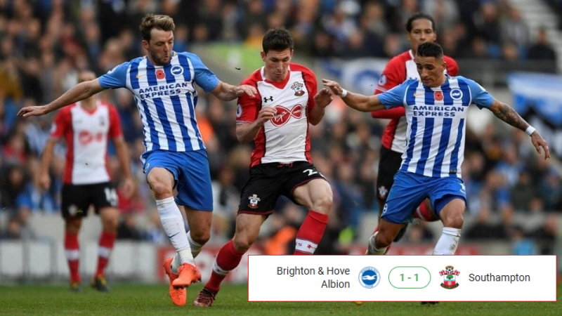 Kết quả trận đấu giữa Brighton vs Southampton vòng 13 Ngoại Hạng Anh